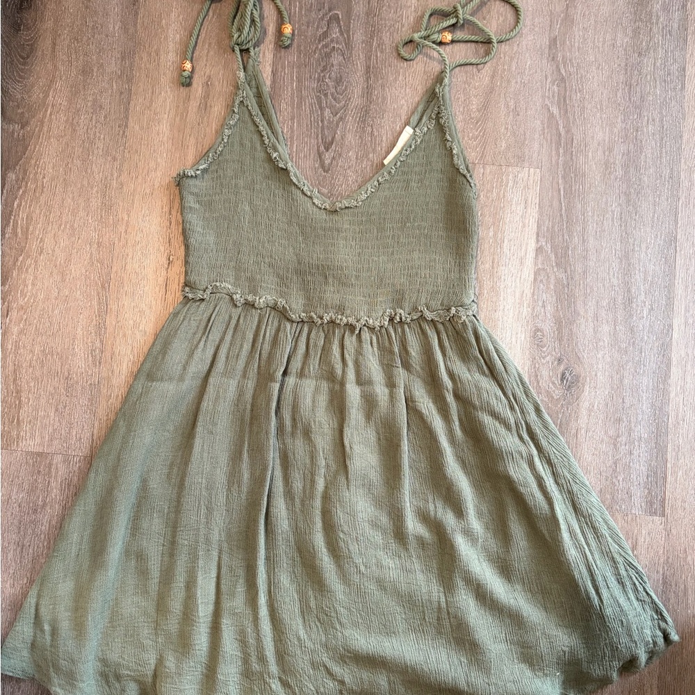 ILLA ILLA Olive Textured Dress